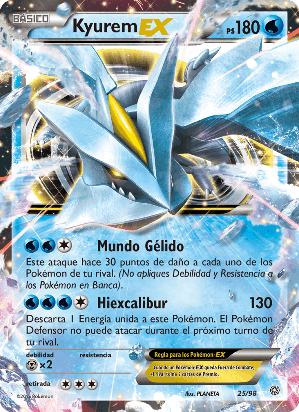 Kyurem EX, carta 25 de Antiguos Orígenes