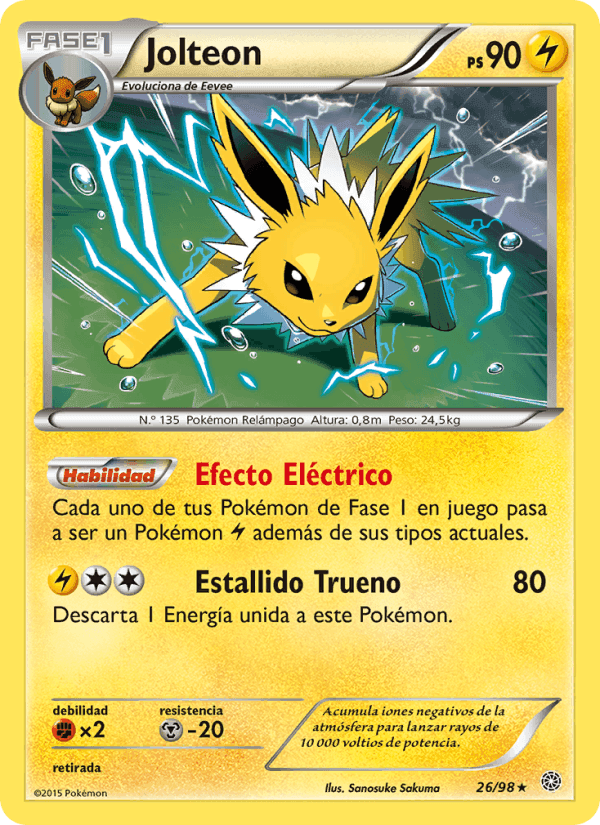 Jolteon, carta 26 de Antiguos Orígenes