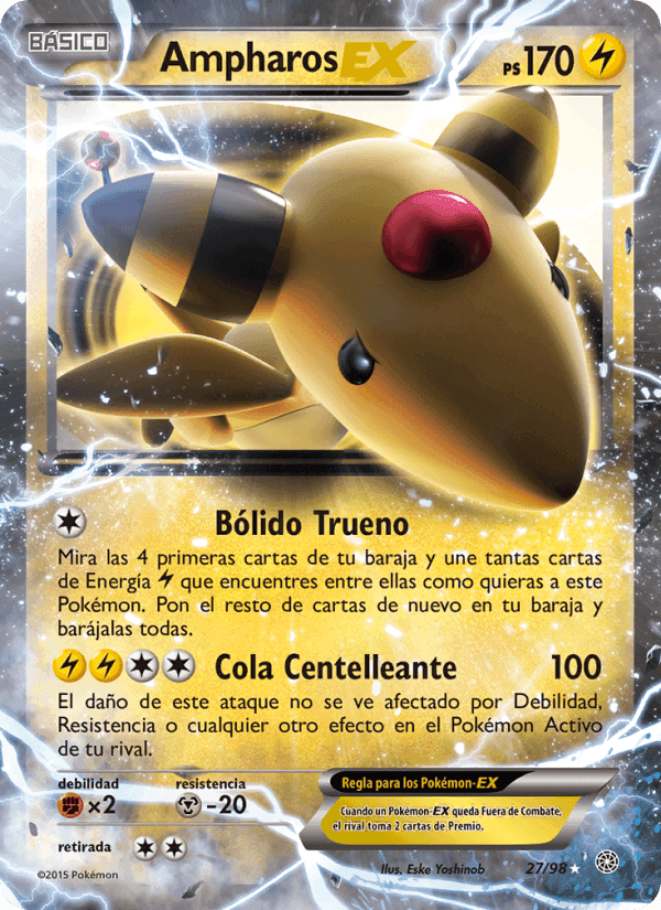 Ampharos EX, carta 27 de Antiguos Orígenes