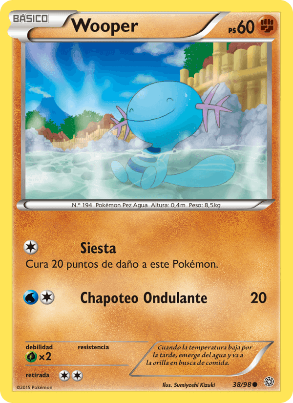 Wooper, carte 38 de Antiguos Orígenes