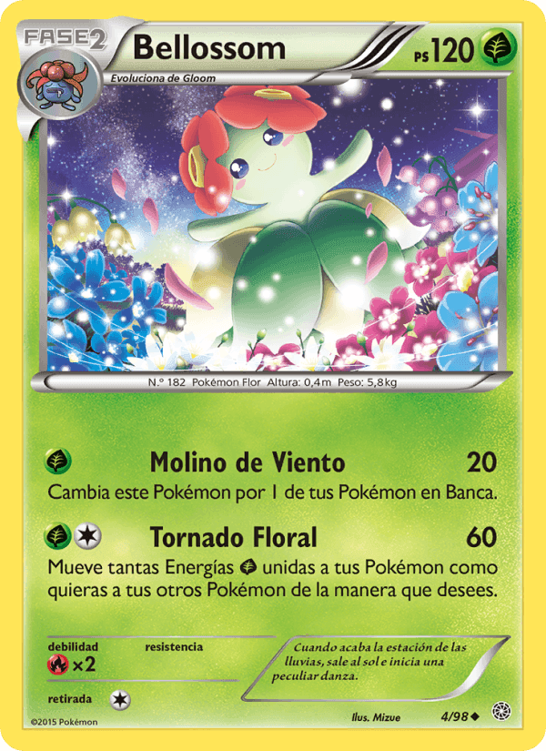 Bellossom, carta 4 de Antiguos Orígenes