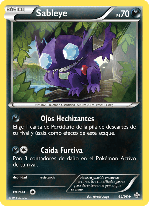 Sableye, carta 44 de Antiguos Orígenes