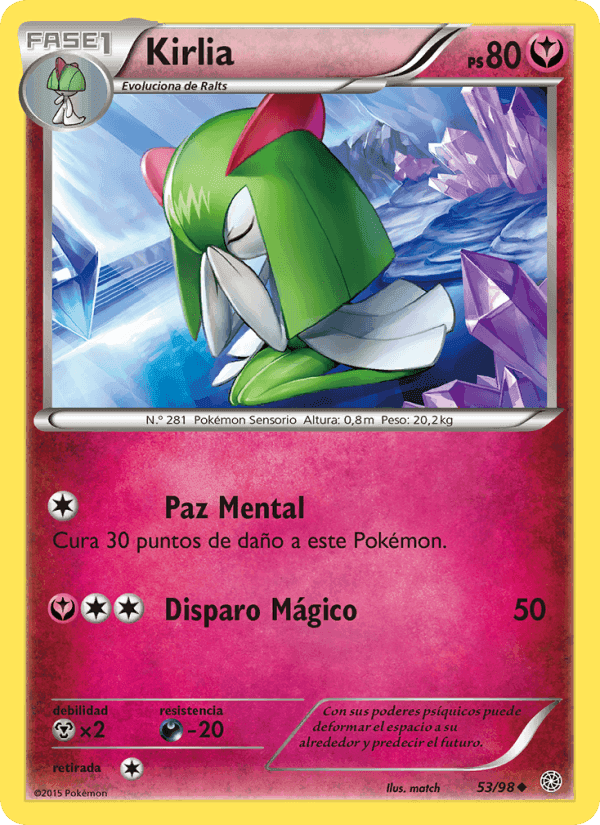 Kirlia, carte 53 de Antiguos Orígenes