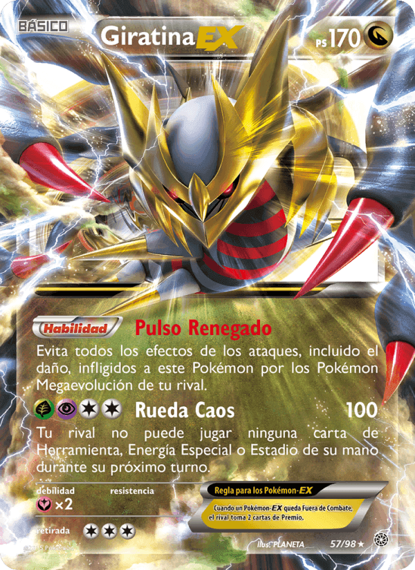 Giratina EX, carta 57 de Antiguos Orígenes