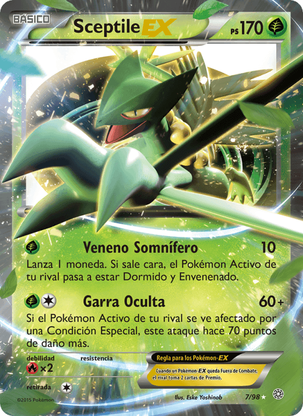 Sceptile EX, carta 7 di Antiguos Orígenes