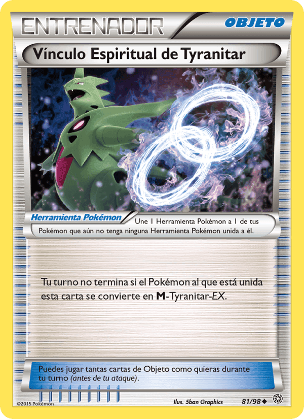 Vínculo Espiritual de Tyranitar, carta 81 de Antiguos Orígenes