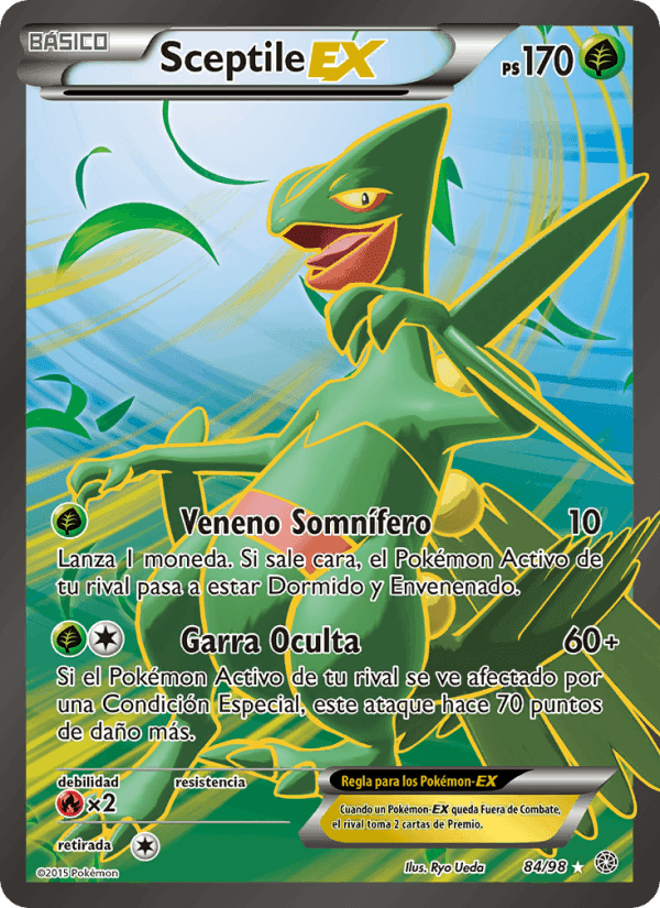 Sceptile EX, card 84 from Antiguos Orígenes