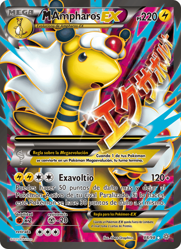 M-Ampharos EX, carta 88 di Antiguos Orígenes