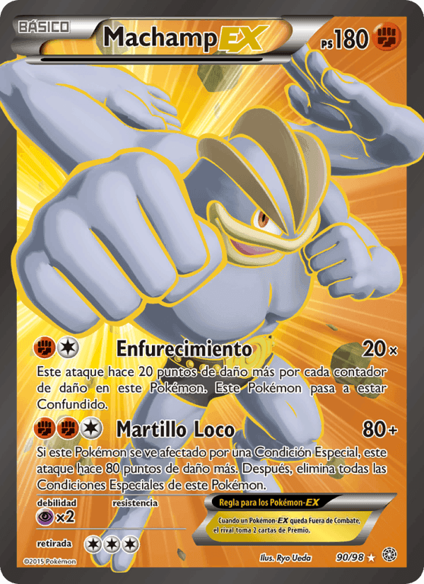 Machamp EX, card 90 from Antiguos Orígenes