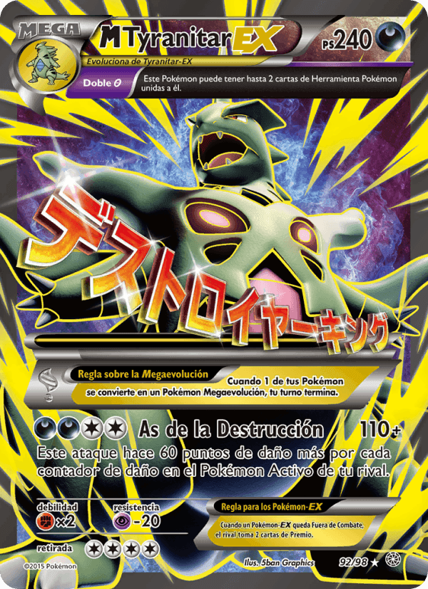 M-Tyranitar EX, carta 92 de Antiguos Orígenes