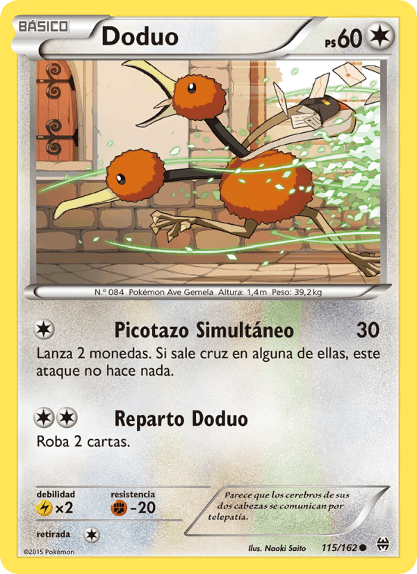 Doduo, card 115 from Turbo Impulso