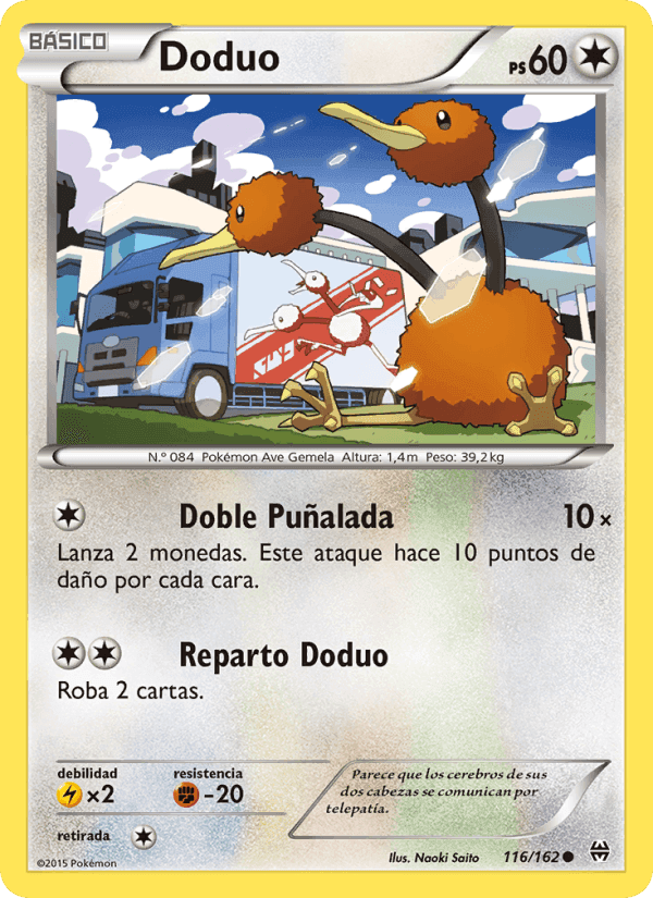 Doduo, card 116 from Turbo Impulso