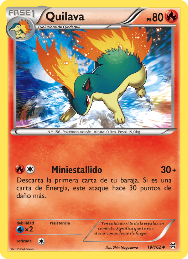 Quilava, carta 19 de Turbo Impulso