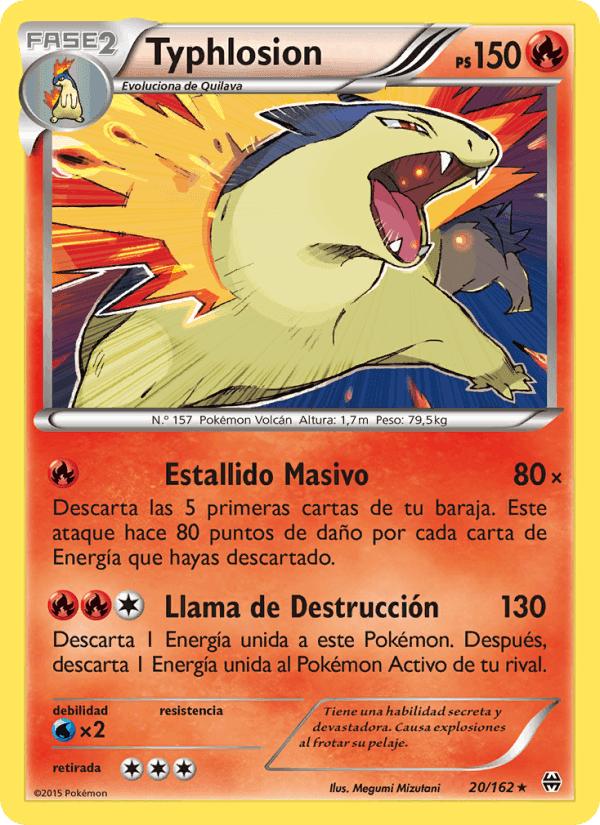 Typhlosion, carta 20 de Turbo Impulso