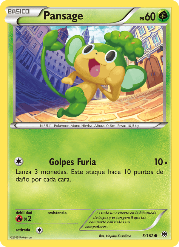 Pansage, carta 5 de Turbo Impulso