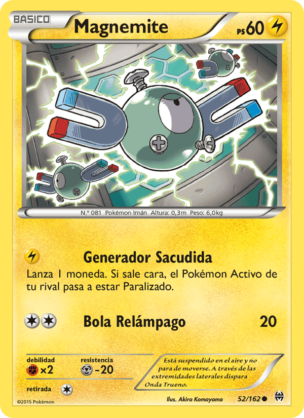 Magnemite, carta 52 de Turbo Impulso