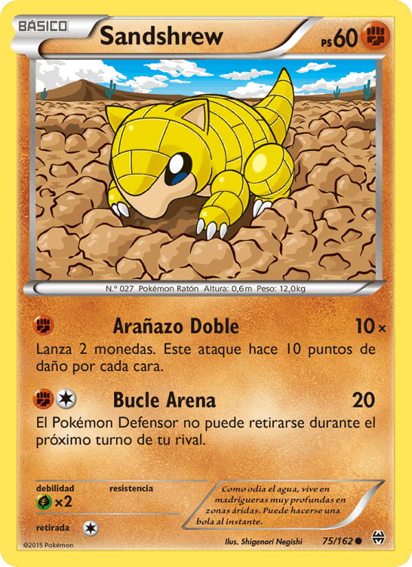 Sandshrew, carta 75 de Turbo Impulso