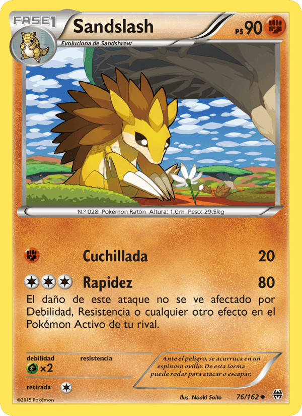 Sandslash, carta 76 de Turbo Impulso