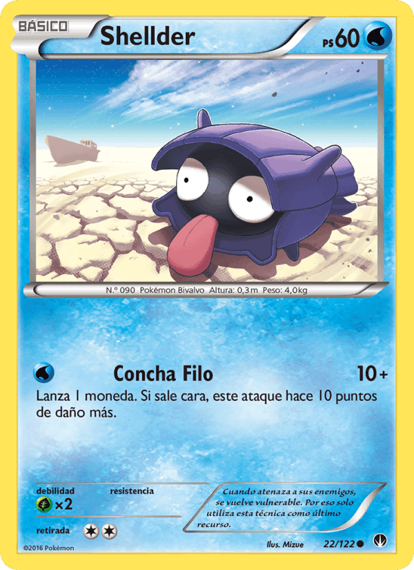 Shellder, carta 22 di TURBOLímite
