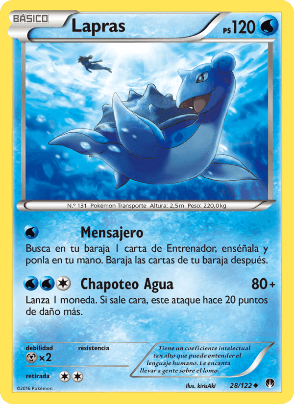Lapras, carta 28 di TURBOLímite