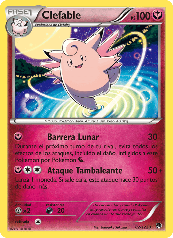 Clefable, carta 82 de TURBOLímite