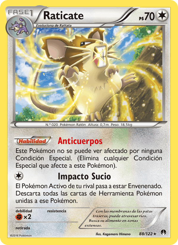 Raticate, card 88 from TURBOLímite