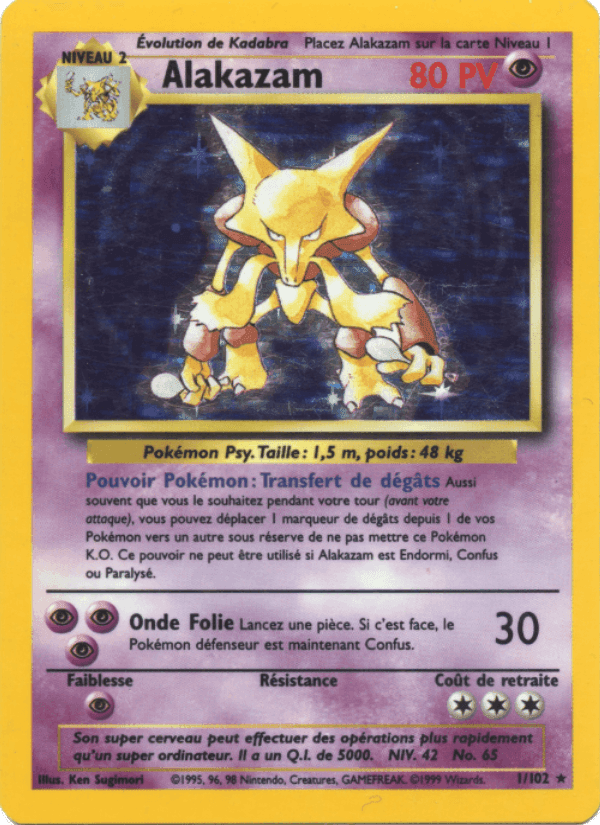 Alakazam, carte 1 de Set de Base