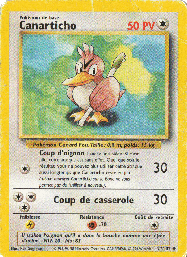 Canarticho, carte 27 de Set de Base