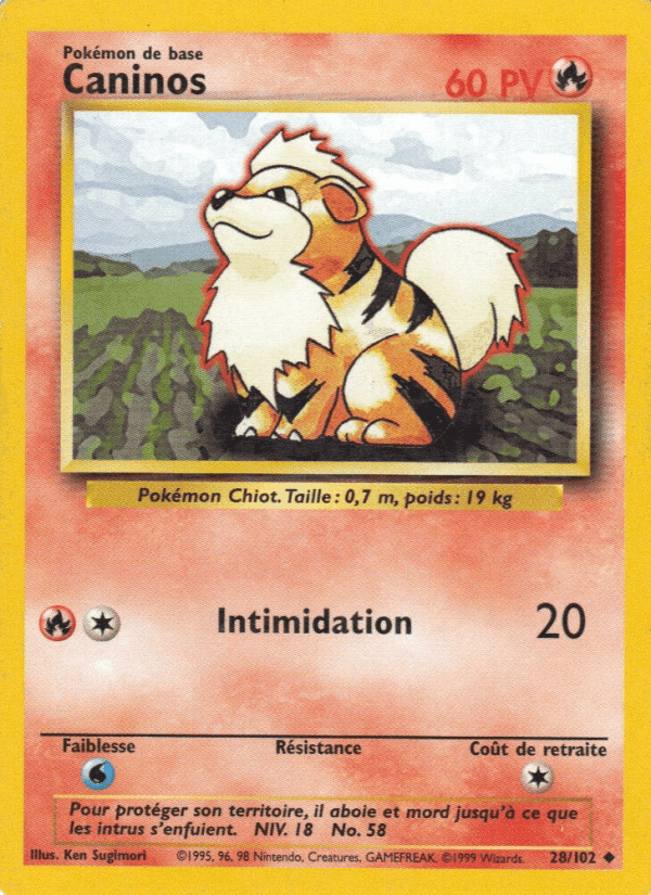 Caninos, carte 28 de Set de Base