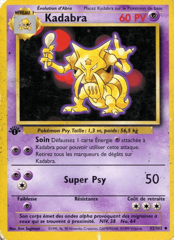 Kadabra, carte 32 de Set de Base