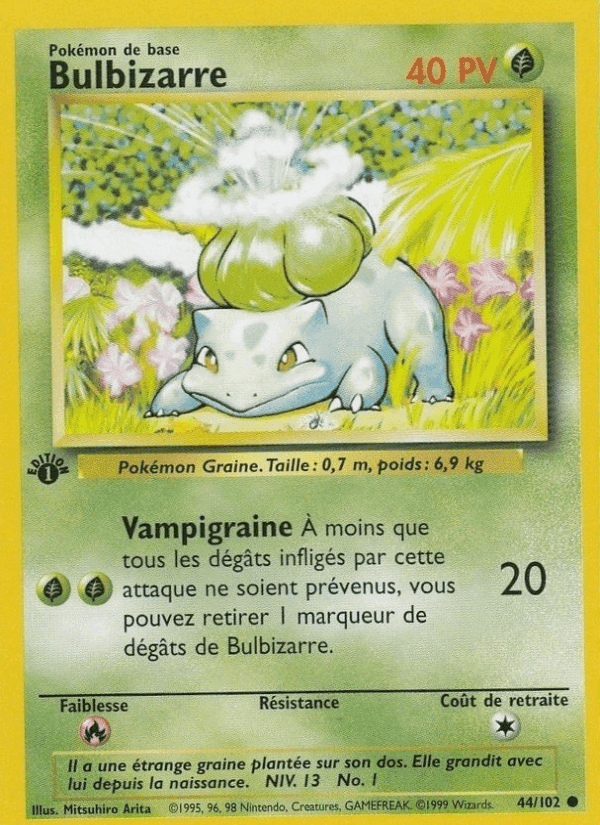 Bulbizarre, carte 44 de Set de Base