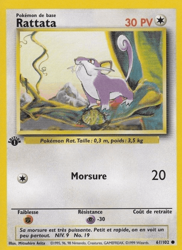 Rattata, carte 61 de Set de Base