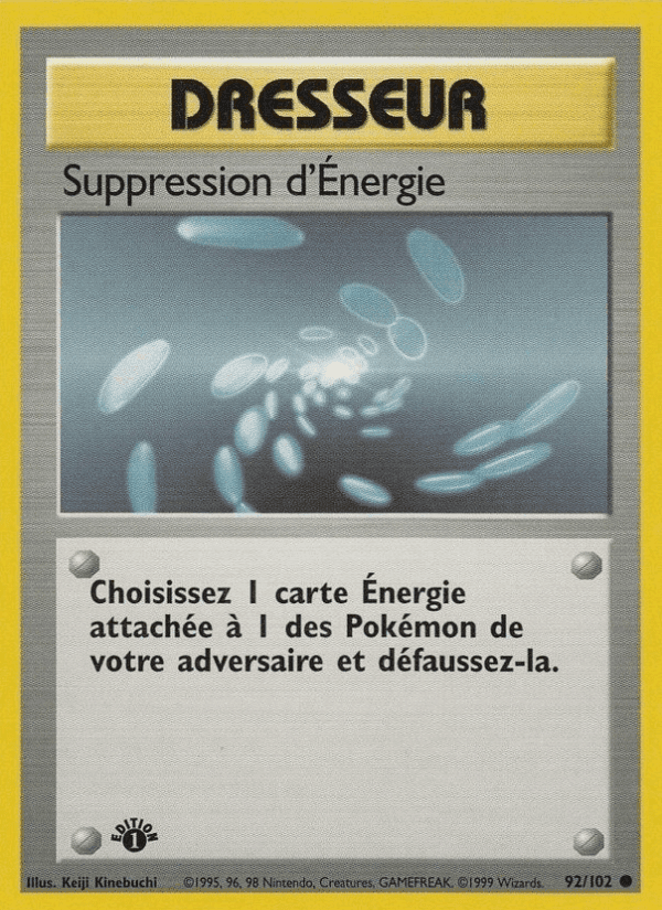 Suppression d'Énergie, card 92 from Set de Base