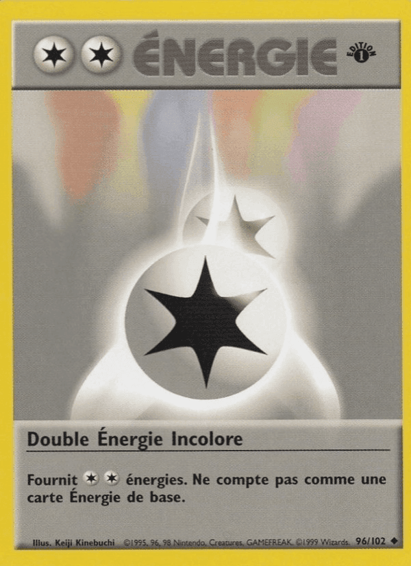 Double Énergie Incolore, carte 96 de Set de Base
