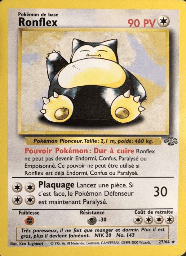 Ronflex, carte 27 de Jungle