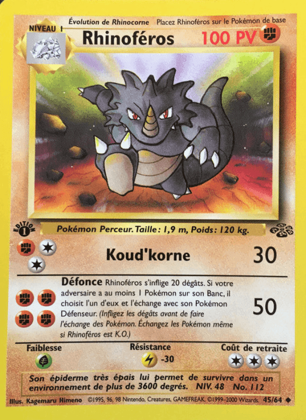 Rhinoféros, carte 45 de Jungle