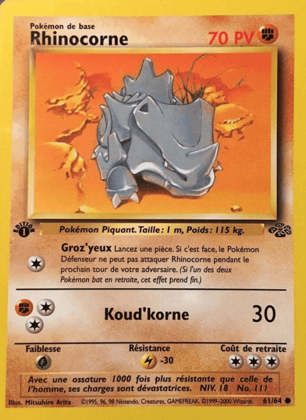 Rhinocorne, carte 61 de Jungle