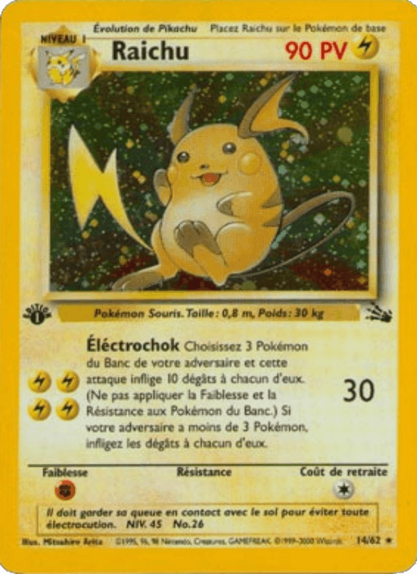 Raichu, carta 14 di Fossile