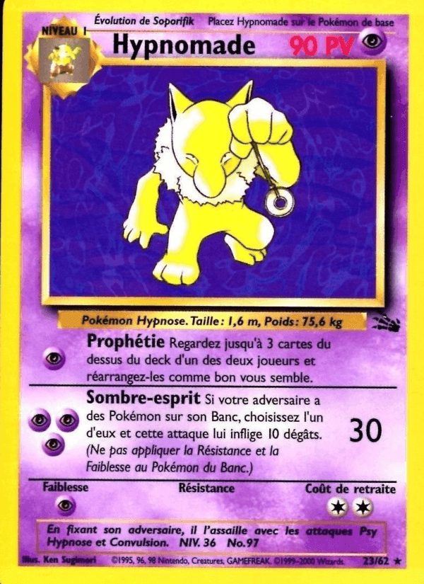 Hypnomade, carte 23 de Fossile