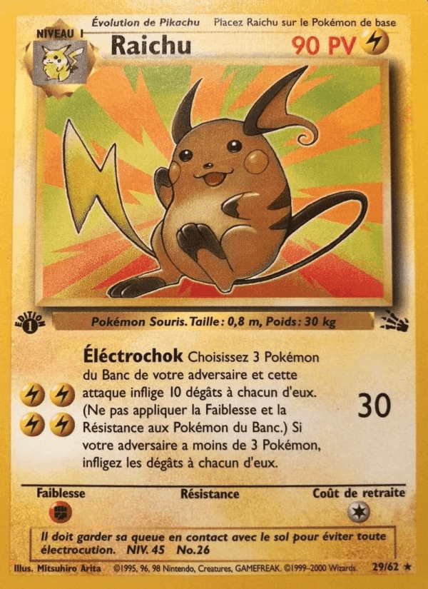 Raichu, carte 29 de Fossile