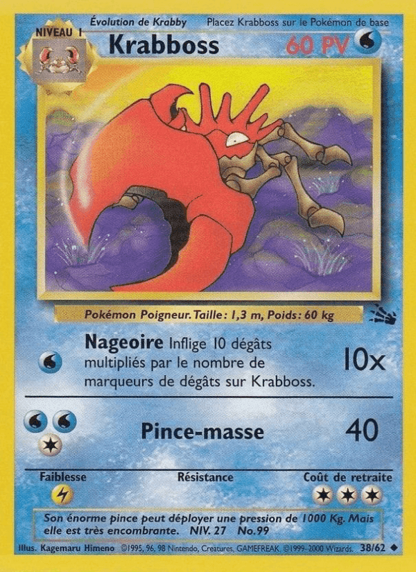 Krabboss, carte 38 de Fossile
