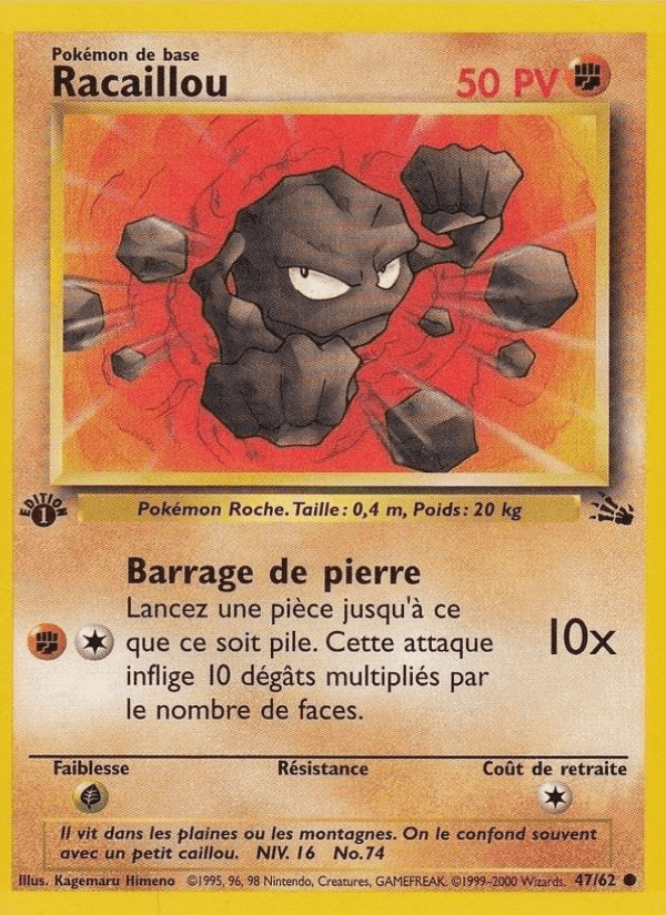 Racaillou, carta 47 de Fossile