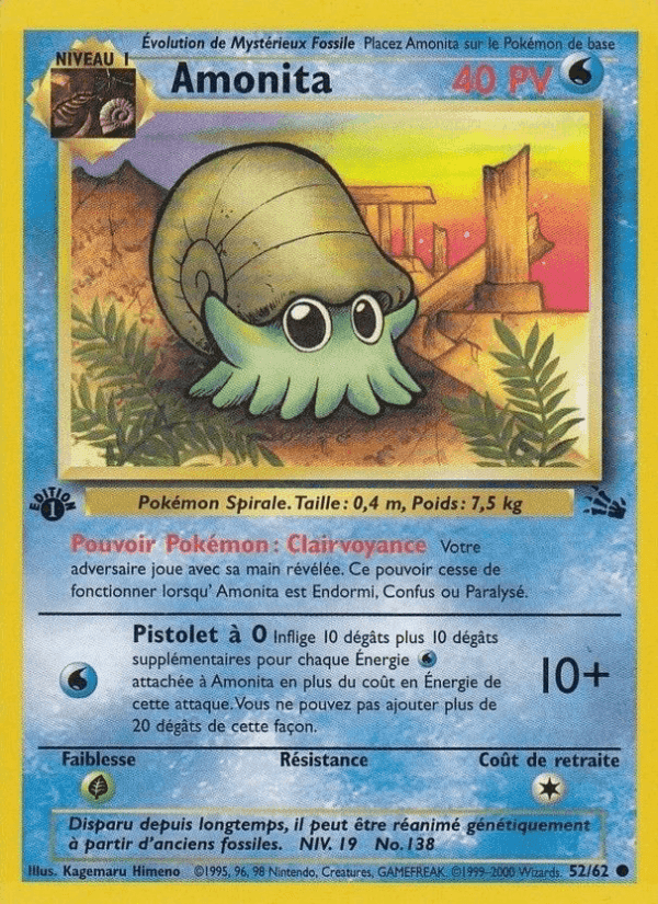 Amonita, carte 52 de Fossile