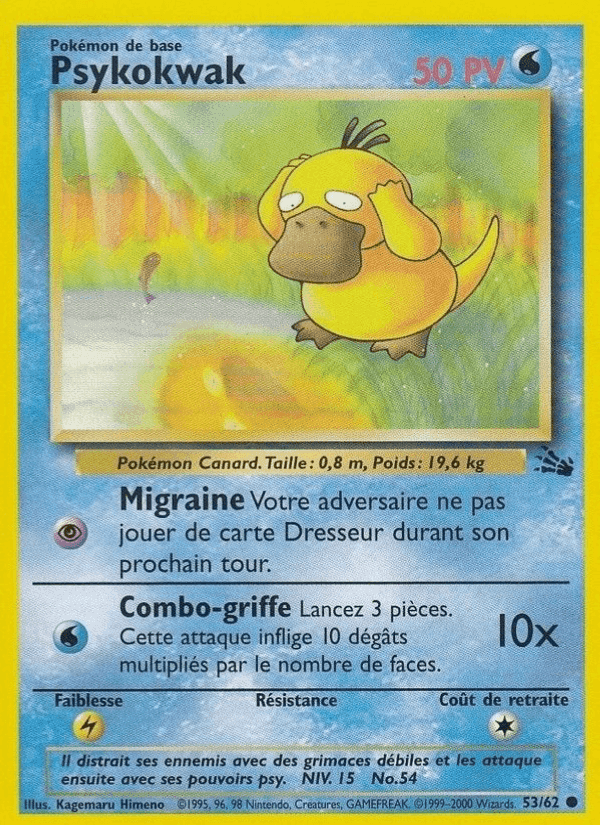 Psykokwak, carte 53 de Fossile