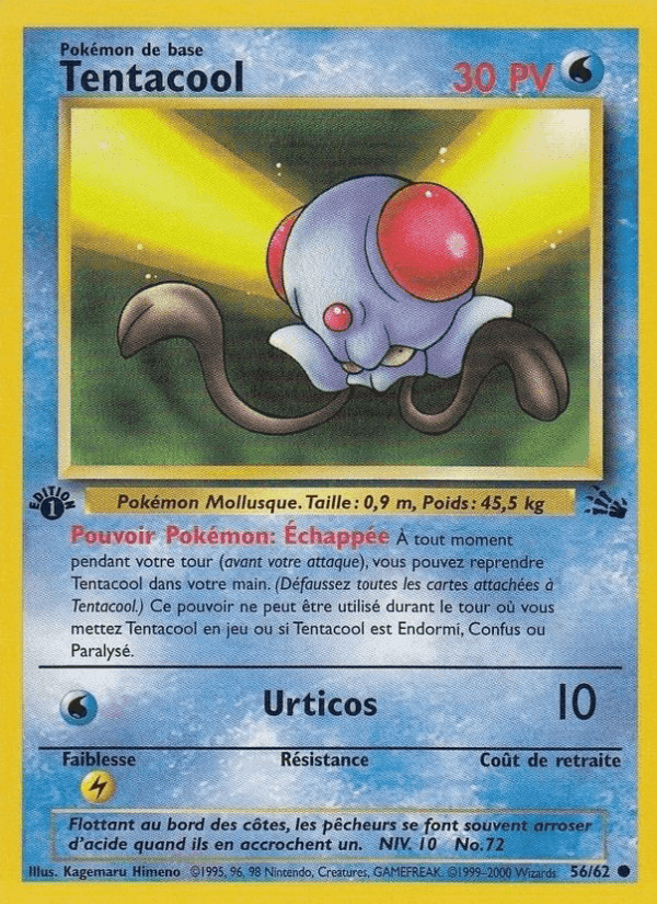 Tentacool, carte 56 de Fossile