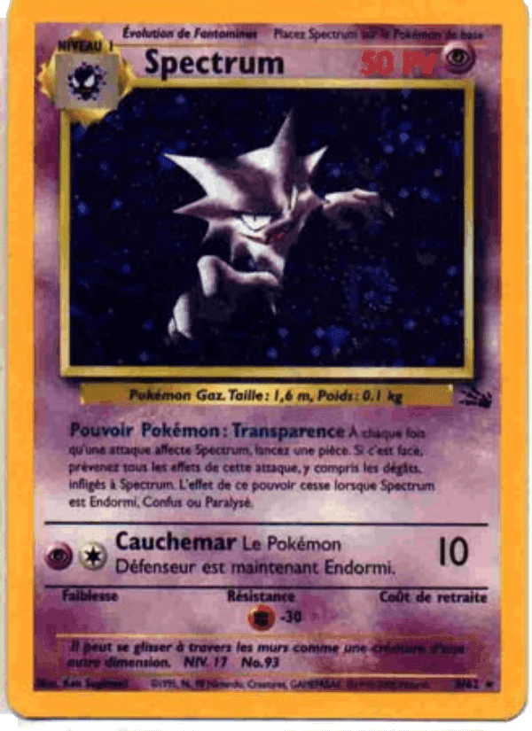 Spectrum, carte 6 de Fossile