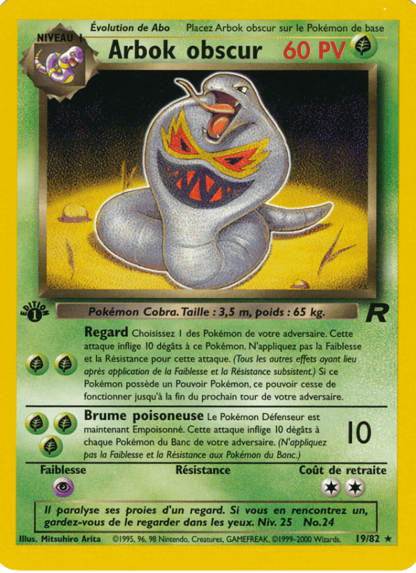 Arbok obscur, carta 19 de Team Rocket