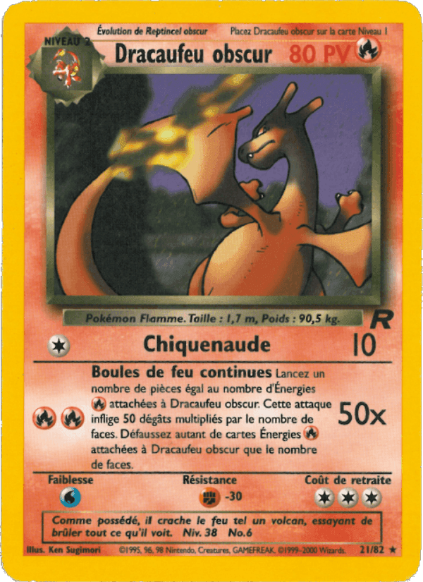 Dracaufeu obscur, carte 21 de Team Rocket