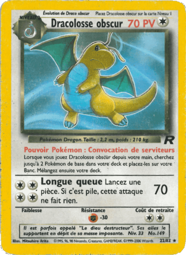 Dracolosse obscur, carte 22 de Team Rocket