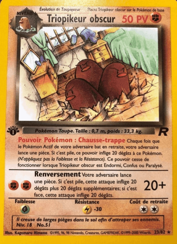 Triopikeur obscur, carta 23 de Team Rocket